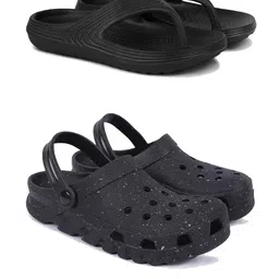 PENNEN Pack Of 2 Self-Designed Clogs & Thong Flip-Flops-0