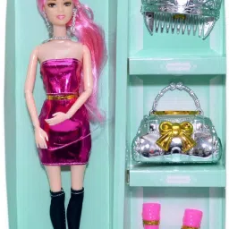 Beautiful Foldable doll for kids (Pink)-image-50