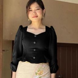Casual Puff Sleeves Solid Women Black Top-image-25