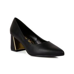 London Rag Leather Block Pumps-34