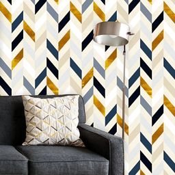 ArtzFolio Printed UV-Resistant Anti-Bacterial Lines Pattern Peel & Stick Wallpaper-12