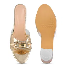 AVIVASTYLE Printed Block Mules with Buckles image 5