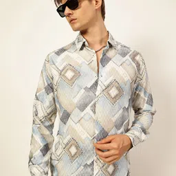 Thomas Scott Men Premium Slim Fit Opaque Printed Casual Shirt-image-115