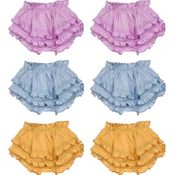 Fancy Walas Infant Girls Pack Of 6 Cotton Basic Briefs FW330_Multi_L_PK06.-30
