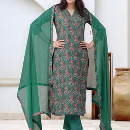 Aaghnya Women Printed Viscose Rayon Kurta Sets-image-45