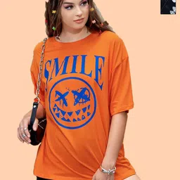 Metronaut Women Pack of 2 Graphic Printed Round Neck Cotton Oversized T-shirts-picture-42