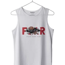 DAB SHARK Printed Round Neck Gym Innerwear Vests DAB-SHARK-04-WHITE-XS image 3