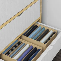 Kuber Industries Black Set of 2 Regular Drawer Organiser Organisers image 2