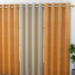 Galaxy Home Decor Multicoloured Set of 3 Room Darkening Long Door Curtain-9