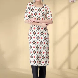 HERE&NOW Selection Of 2 Ethnic Motifs Printed Round Neck Straight Kurta-image-53