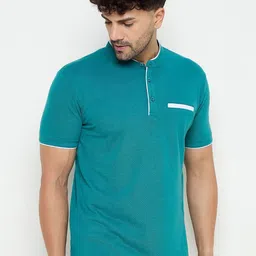 Zigo Men Mandarin Collar Pockets T-shirt-picture-30