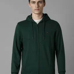 Louis Philippe Sport Men Solid Cotton Hooded Sweatshirt-picture-23
