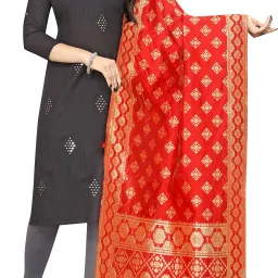 Jacquard Woven Red Women Dupatta-image-112