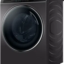 haier 9 kg Fully Automatic Front Load with In-built Heater Black image 2