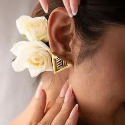Mridah Triangular Studs Earrings image 2
