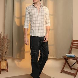 Campus Sutra Men Comfort Spread Collar Checked Casual Shirt-image-101
