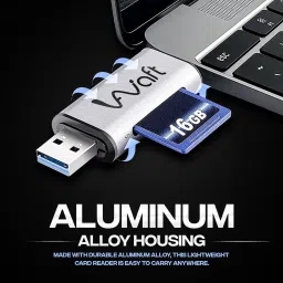 AIWaft Dual Connectivity Card Reader Type C USB 3.0 2-in-1 SD/Micro SD Slots Card Reader image 4