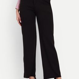 broadstar Women Loose Fit Black Lycra Blend Trousers-picture-25