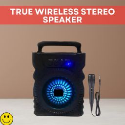 Clairbell 301(PORTABLE WIRELESS BLUETOOTH SPEAKER) Crystal Clear SoundWith Karaoke MicE95 5 W Bluetooth Laptop/Desktop Speaker-image-77