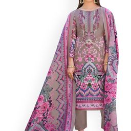 DRAVINAM Trends Embroidered Pure Cotton Unstitched Dress Material-image-57
