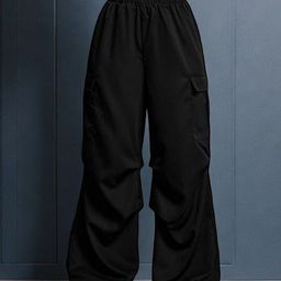TABADTOD Women Relaxed Loose Fit Easy Wash Trousers-picture-3