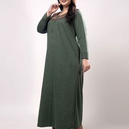 CHUI MUI Women Striped Long Sleeves Maxi Nightdress-image-75