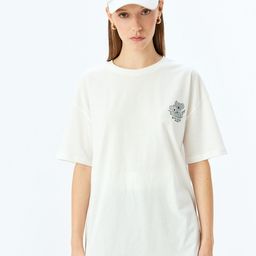 Koton Women Graphic Printed Round Neck Cotton Relaxed Fit T-shirt-picture-5