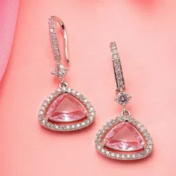 ADIVA Teardrop Shaped Drop Earrings-25