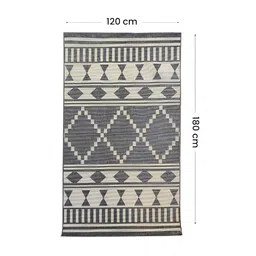 Sapana Carpet-Mats Grey Geometric Polypropylene Carpet image 3