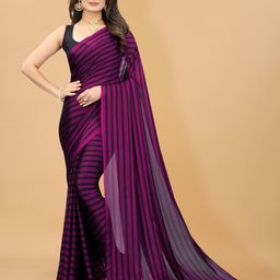Styleveda Striped Leheriya Saree-picture-33