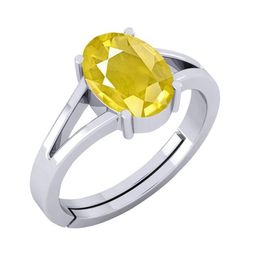 VISHVMA 11.00 Ratti to 11.50 Ratti Sapphire Pukhraj Gemstone-Studded Finger Ring-picture-27