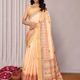 KALINI Floral Silk Blend Chanderi Saree-51