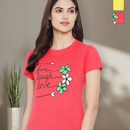 Tromko Women Typography 3 Printed Applique T-shirt-image-79