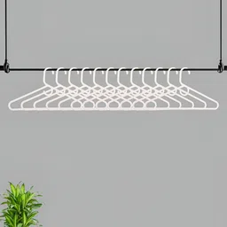 Aura 12-Pcs White American Style Multi-Purpose Clothes Hanger-image-18