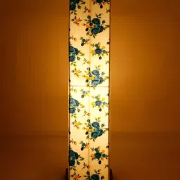 Devansh Blue & Black Printed Rectangle FloorLamps-23