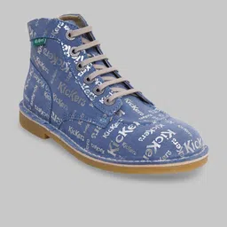 Kickers Women Leather Flatform Heeled Boots-image-6
