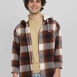 AMERICAN EAGLE OUTFITTERS Men Checked Hooded Sweatshirt-picture-29