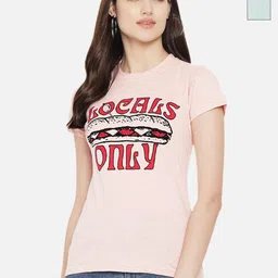 Dreambe Women Pack Of 2 Graphic Printed Round Neck Cotton T-shirts-picture-16