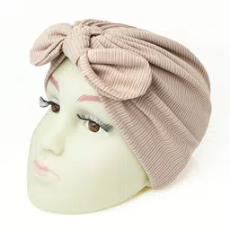 THE LITTLE LOOKERS Kids Soft Hosiery Turban Bow Knot Cap-50