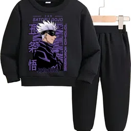 GCYX Boys Black Cotton Blend Clothing Set-picture-5