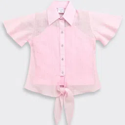 Tiny Girl Flared Sleeve Cotton Shirt Style Top-image-91