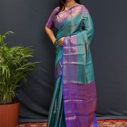 WINKLECART Woven Design Zari Silk Blend Kanjeevaram Saree-picture-57
