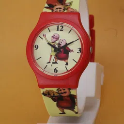 VIRAKTI Kids Printed Dial & Rubber Straps Analogue Watch KID-25-Y-10