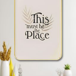 Livin'luxe Off White & Brown Motivational Quotes Printed Wooden Wall Painting-image-95