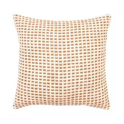 House This Brown & White Set of 2 Checked Square Cushion Covers image 2