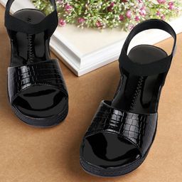 BAESD Girls Printed Wedge with Buckles-47