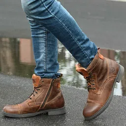 MONDAIN Men Leather Boat Shoes-picture-25