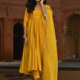 Anni Designer Empire Sequinned Anarkali Kurta with Trousers & Dupatta-picture-16