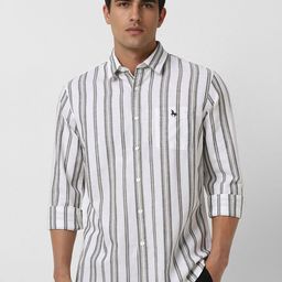 Van Heusen Sport Men Slim Fit Vertical Striped Casual Shirt-picture-32