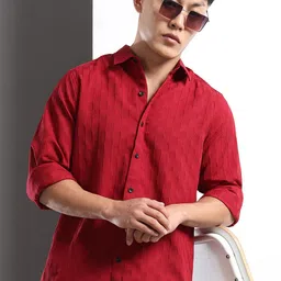 THE BEETEL HOUSE Self Design Casual Shirt-image-107